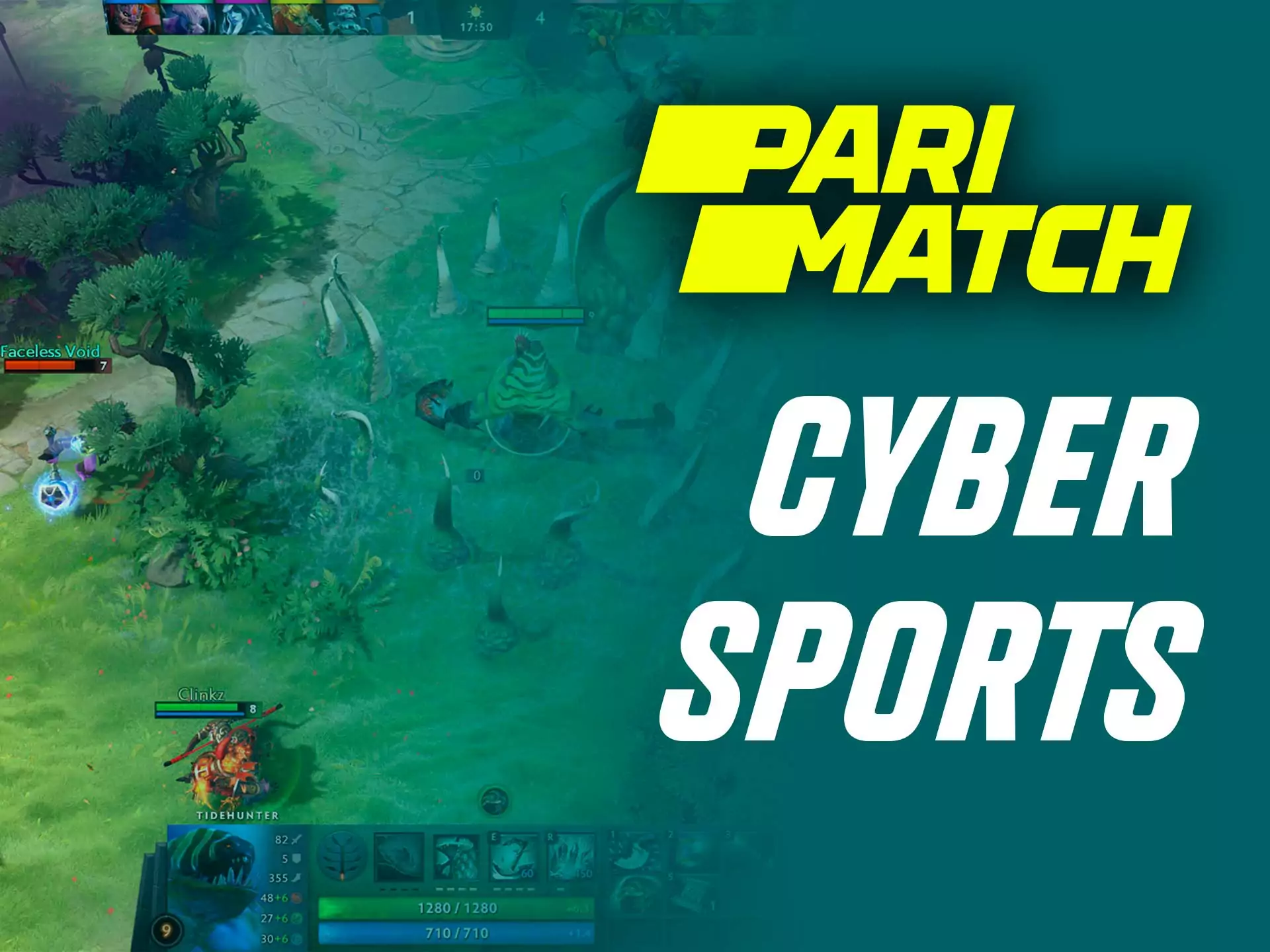You can also place bets on you favorite cybersports team.