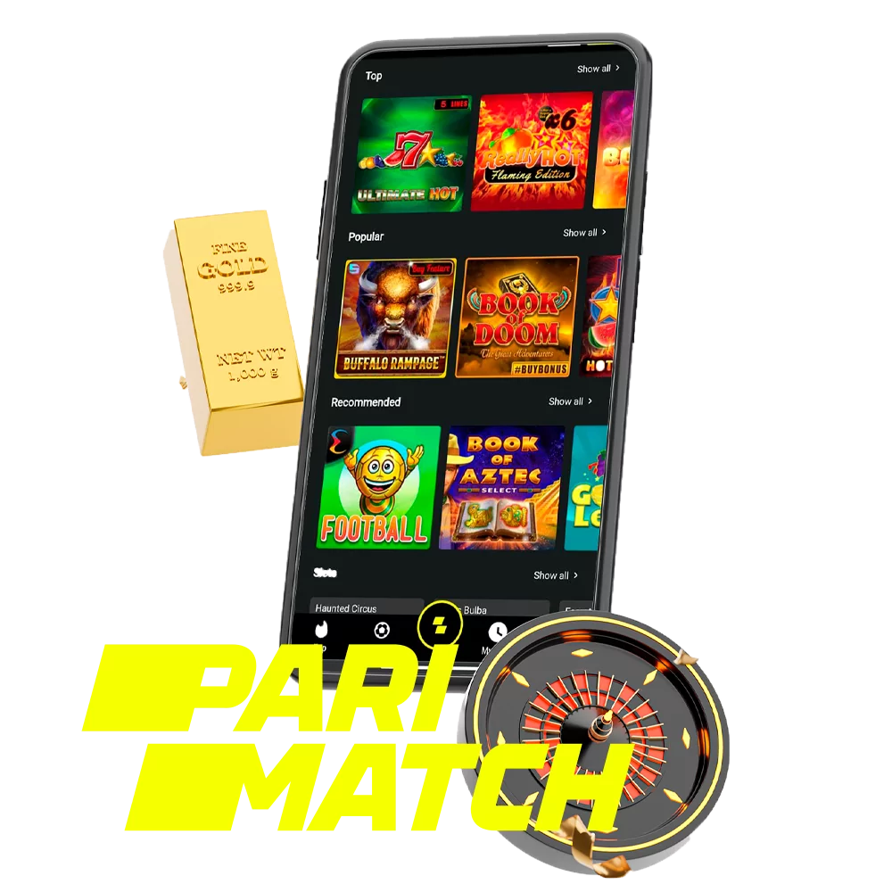 Play casino games right on the Parimatch site.