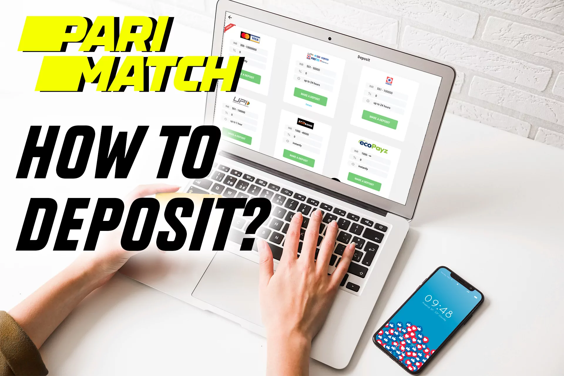 Follow our guide to top up your Parimatch account.