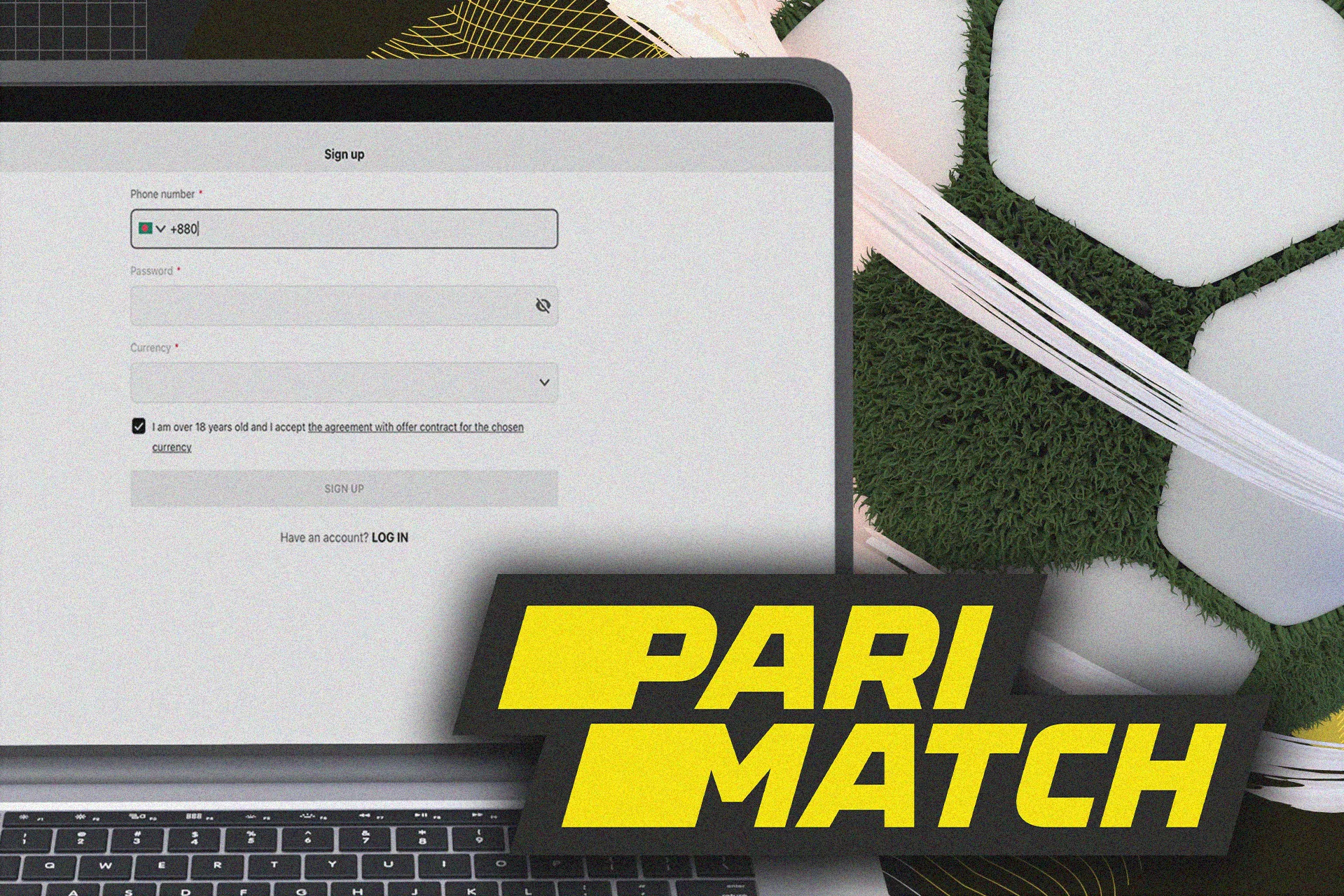 Create the Parimatch account and top it up to start betting.