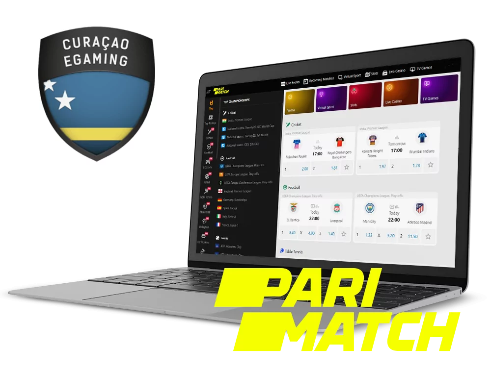 Parimatch is licensed by Curacao eGaming Commission.