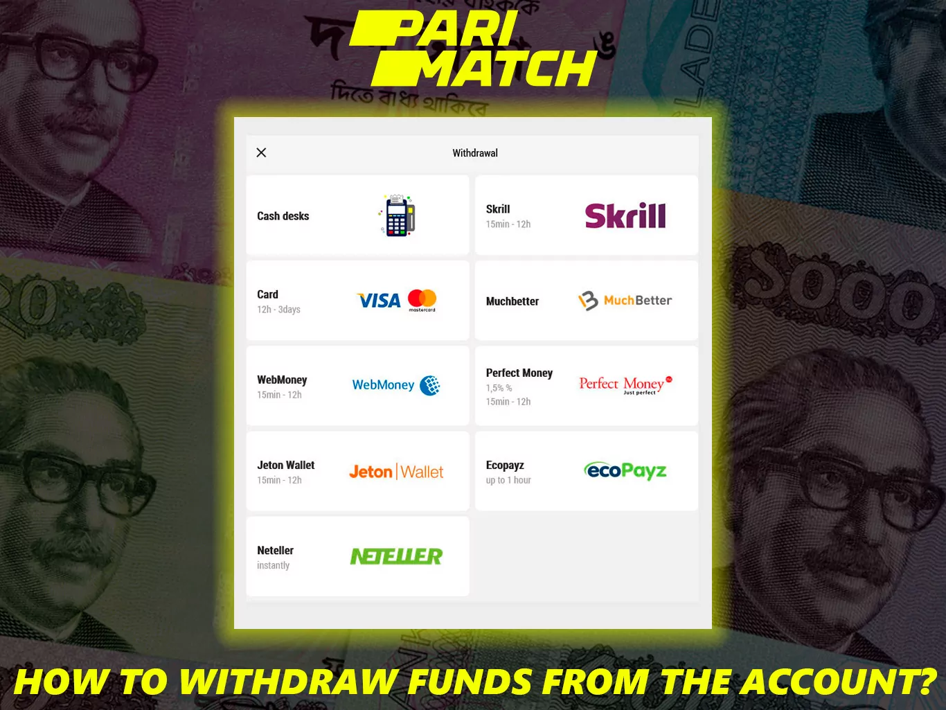 Important information about withdrawing funds from Parimatch.