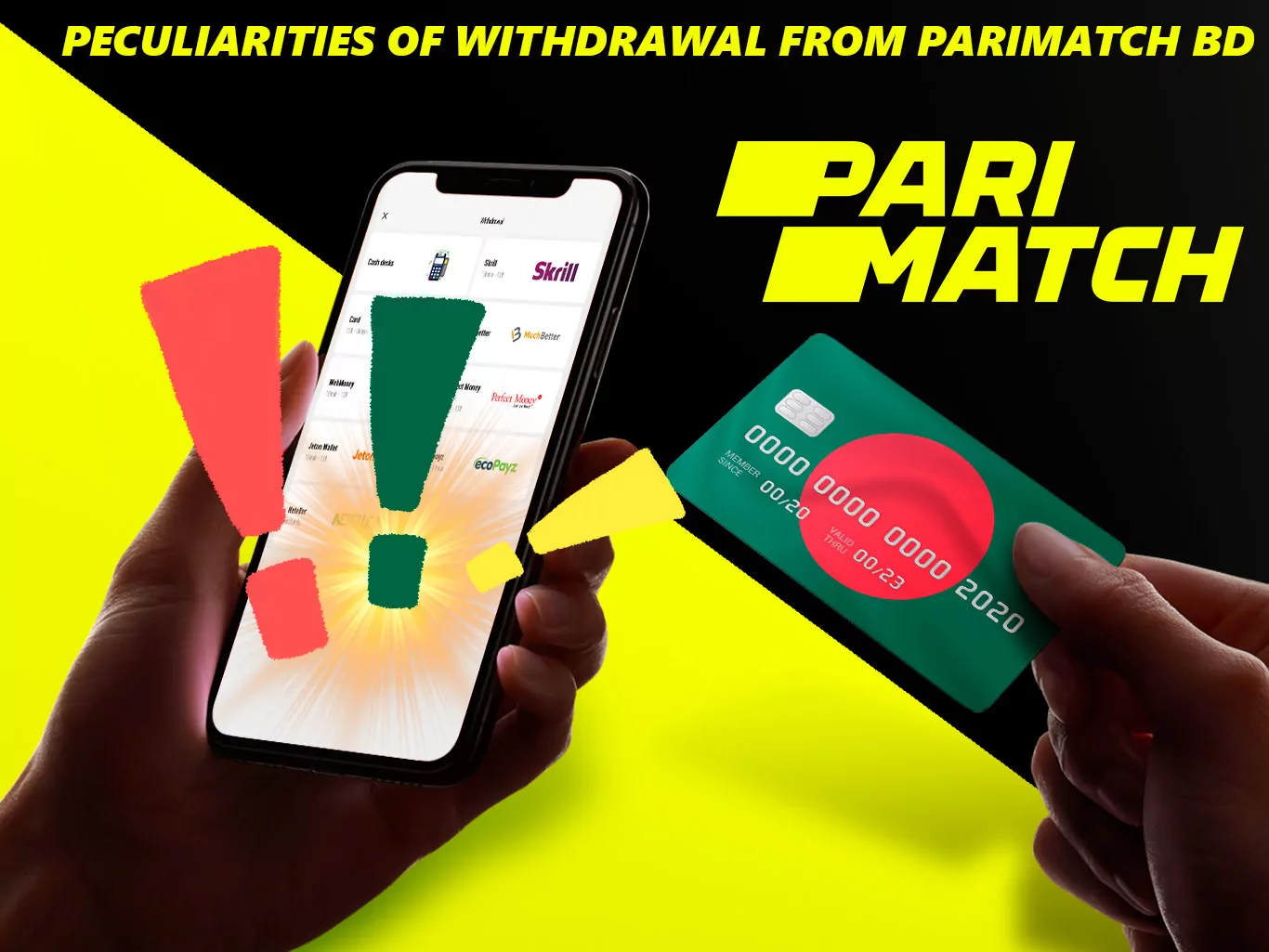 Parimatch has additional withdrawal terms that you need to comply with that help protect your money and also make interaction easier.