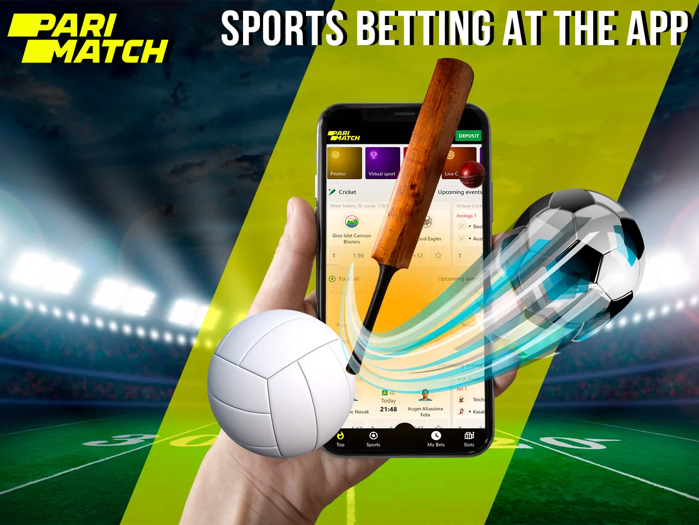 By placing bets on any of the proposed sports, you have a chance to win money at Parimatch.