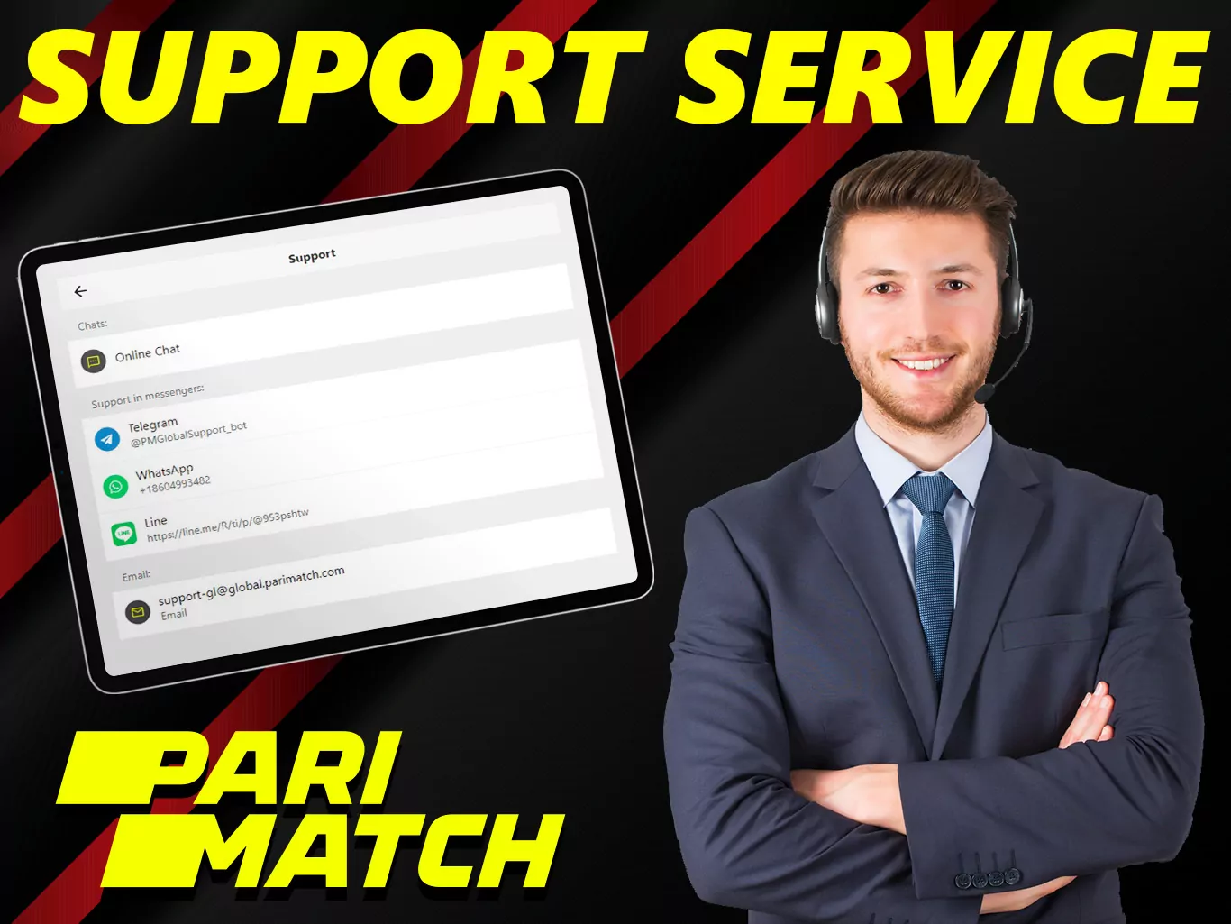 If you encounter difficulties in using, write to a special section, Parimatch specialists will help you.