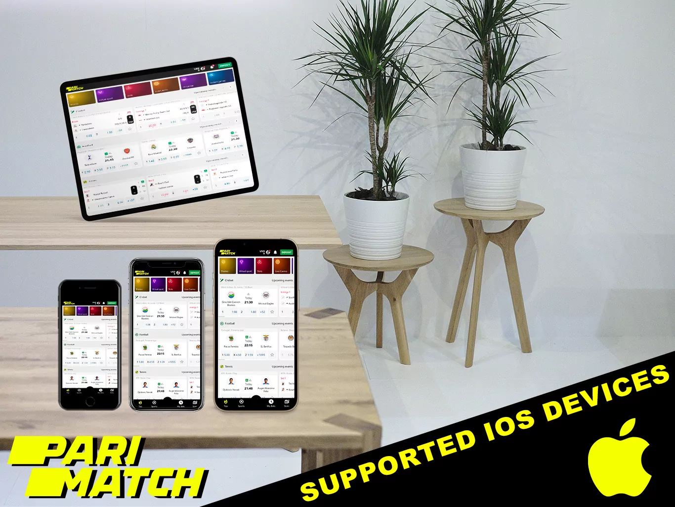The Parimatch application is available not only on iPhones but also on Ipads, we present a list of gadgets on which our application is recommended to be used.