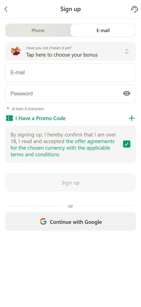 Learn how to register in the Parimatch application.