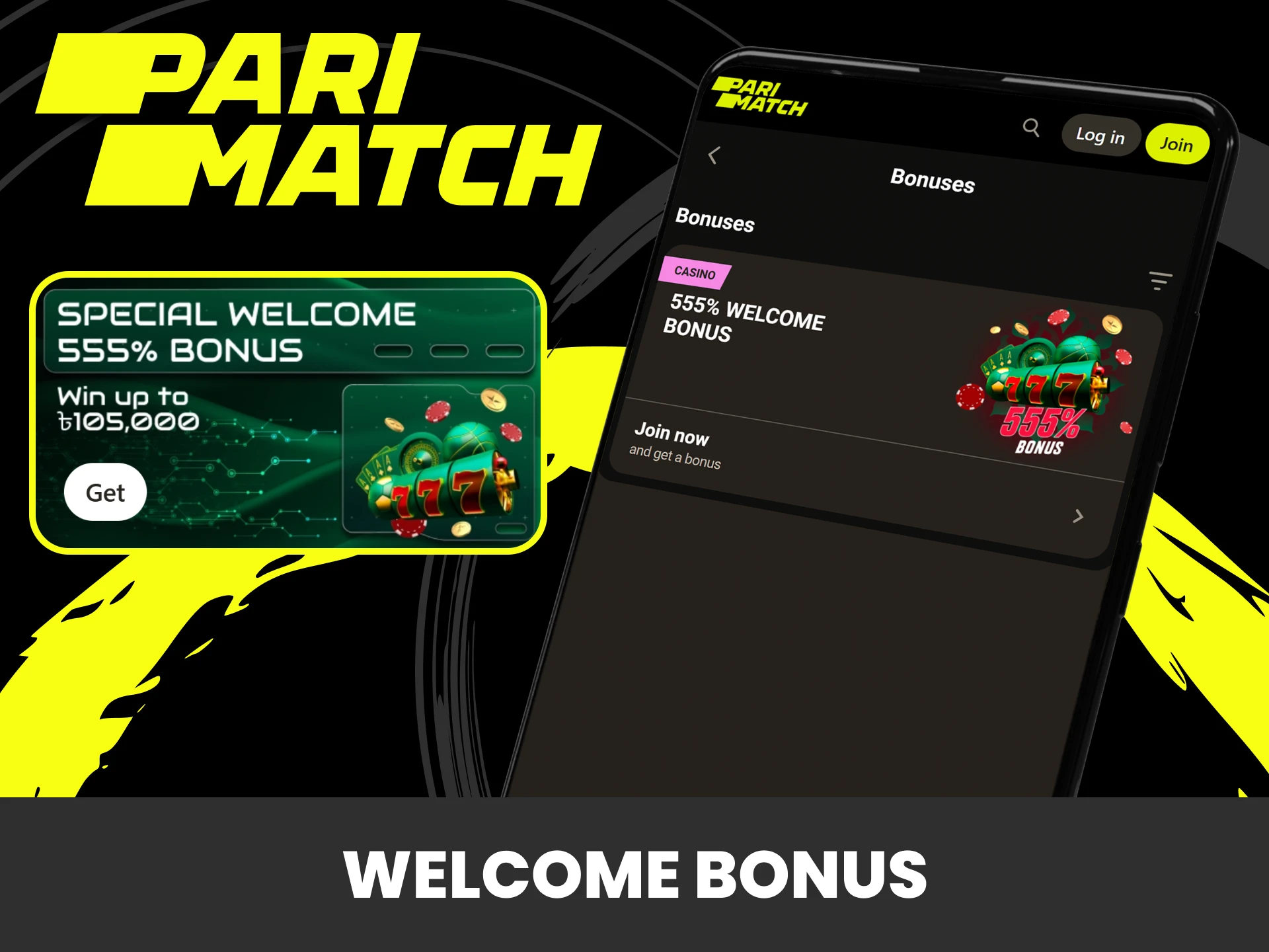 Get your welcome bonus in the Parimatch app.