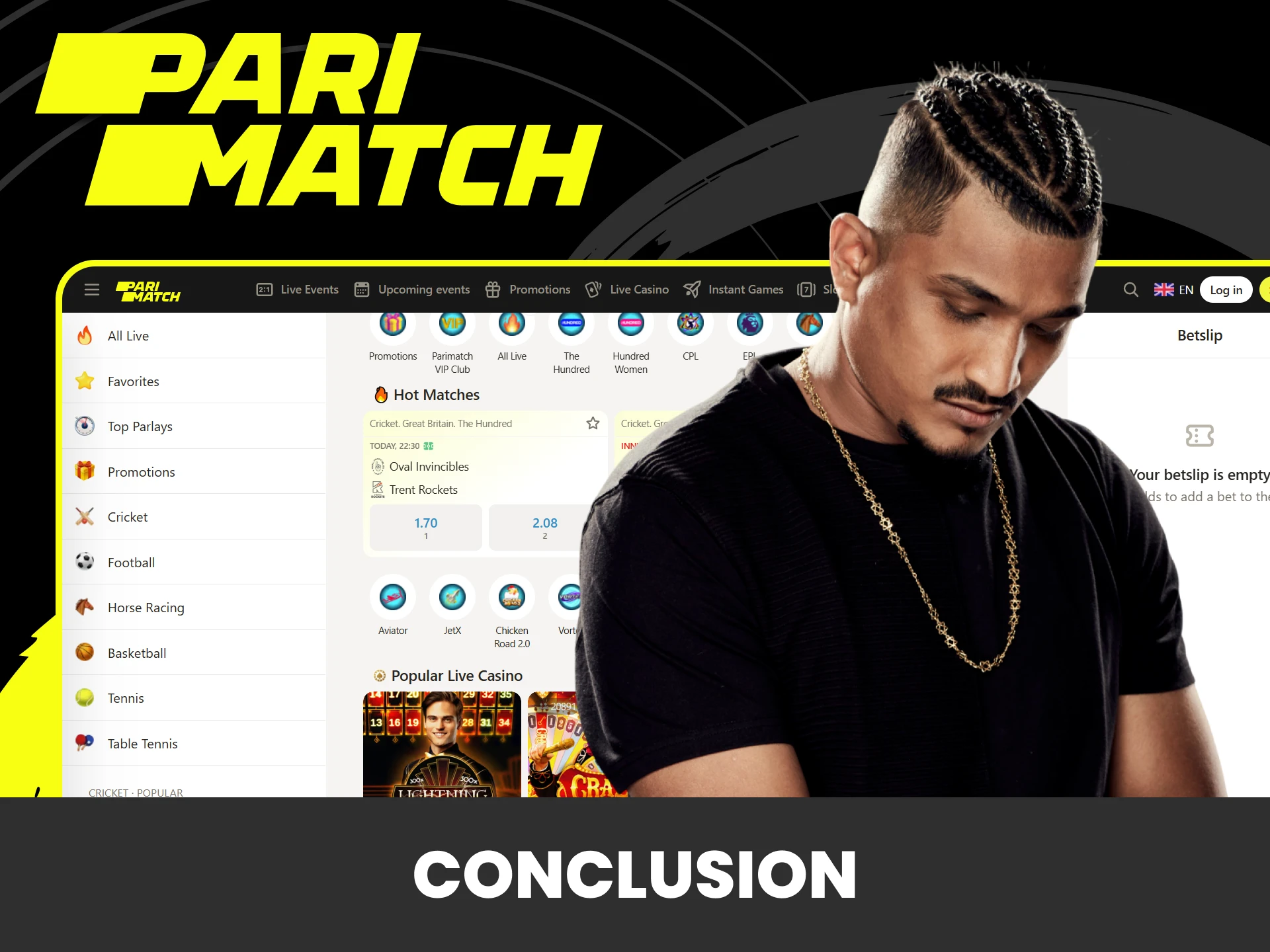 Divine is a rapper and official partner of Parimatch.