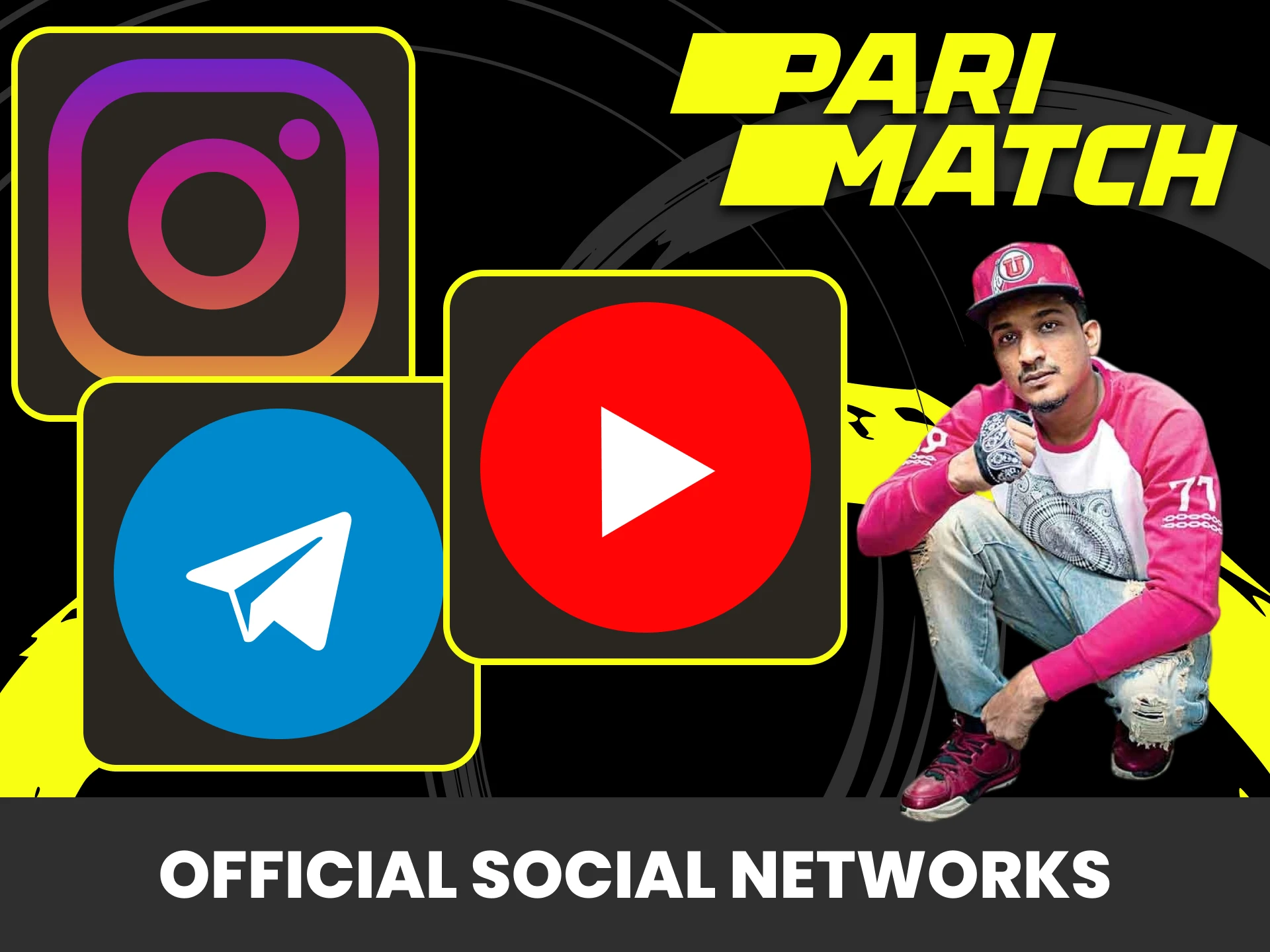 Visit the social networks of Ambassador Parimatch Divine.