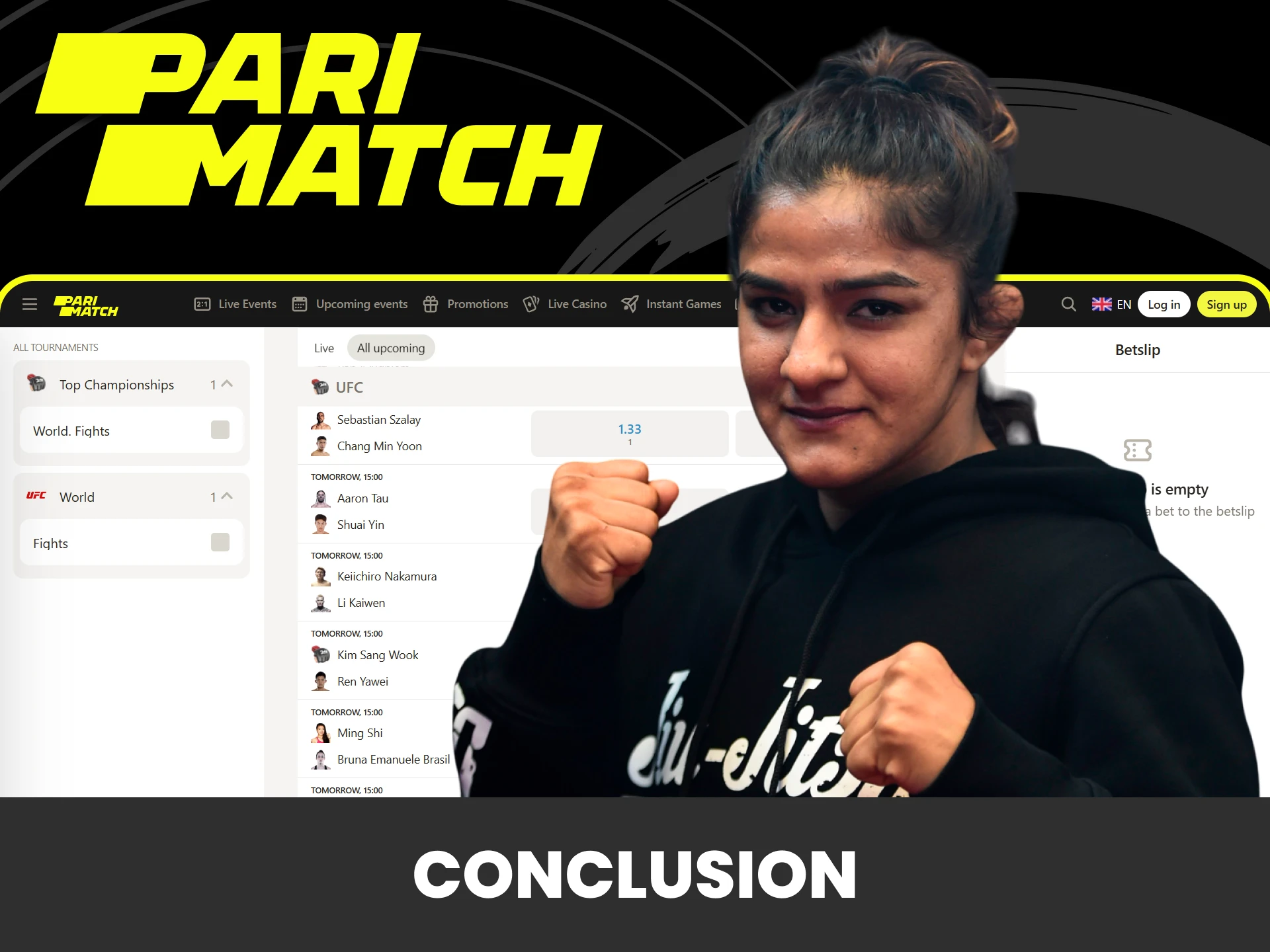 Ritu Phogat is a UFC fighter and a Parimatch partner.