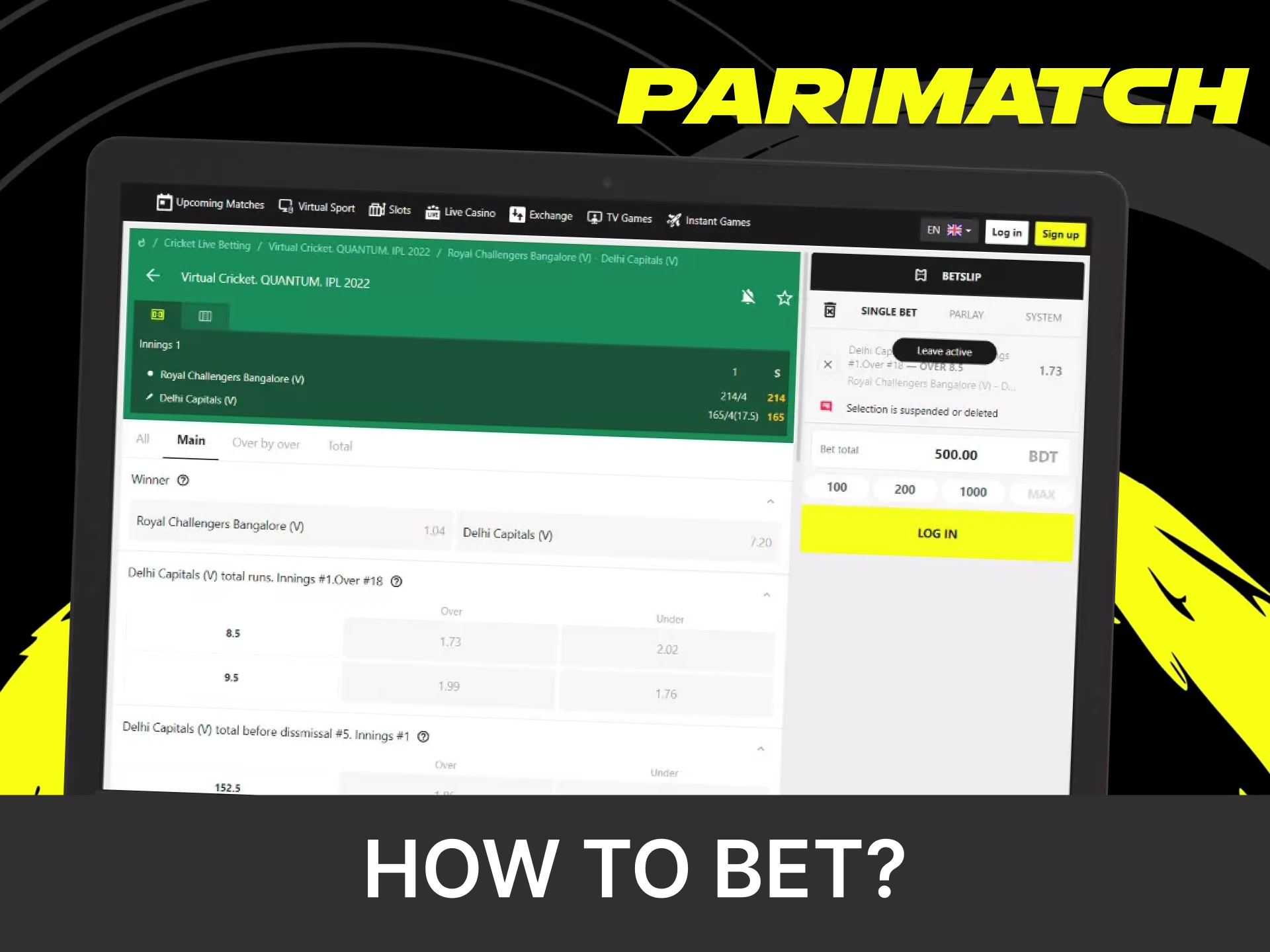 There are a few simple steps to start betting at Parimatch.