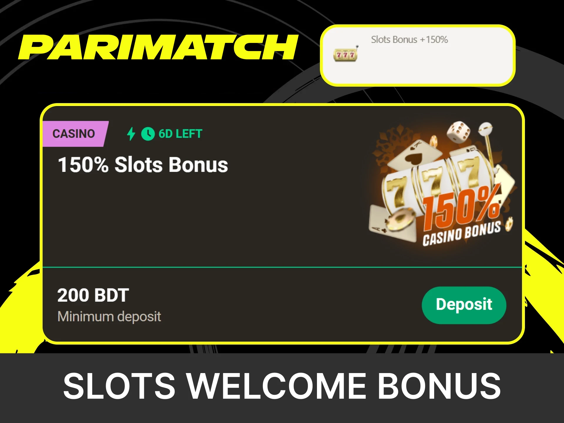 Get your welcome bonus for slots from Parimatch.