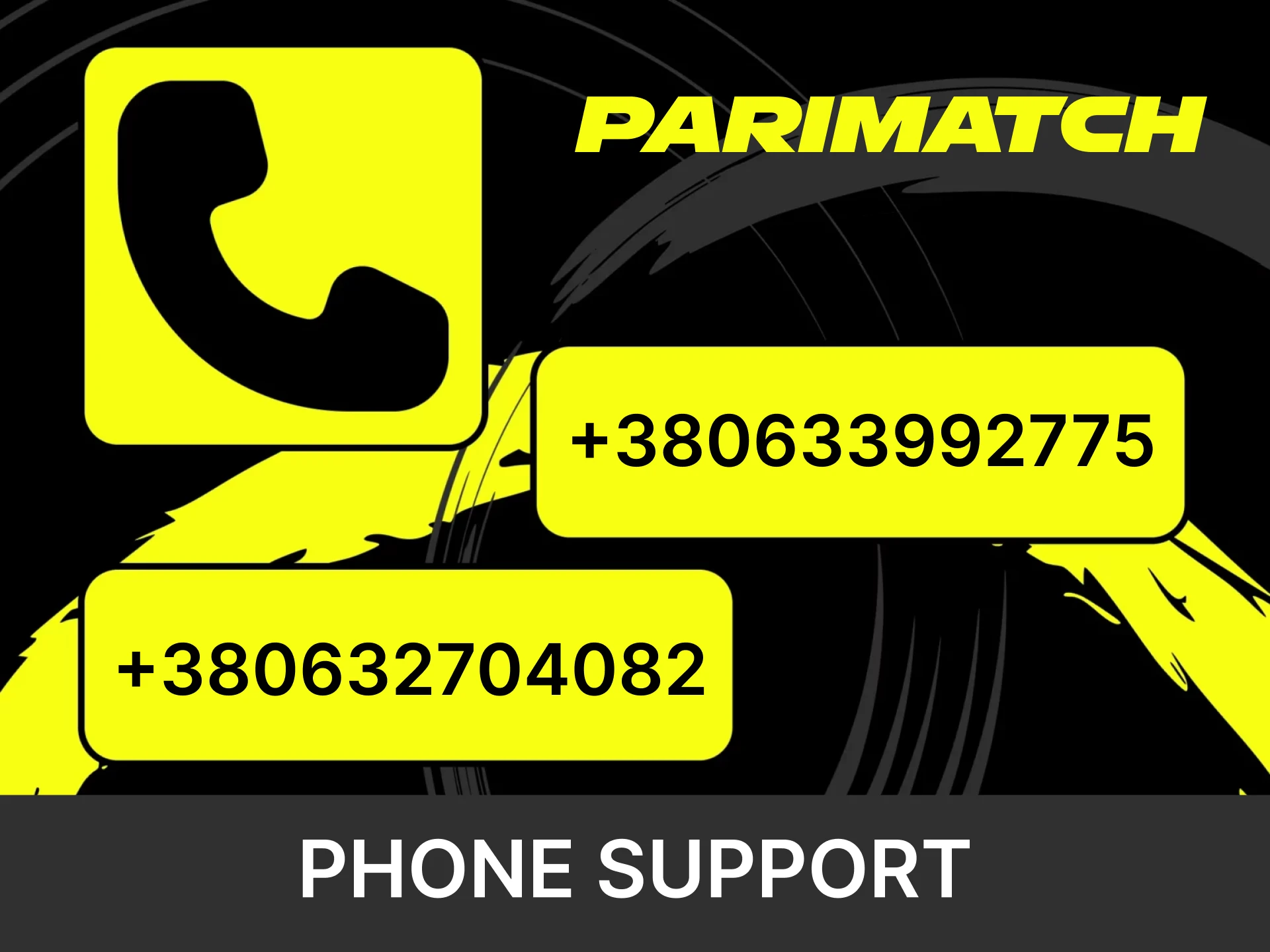 You can contact Parimatch support via phone.