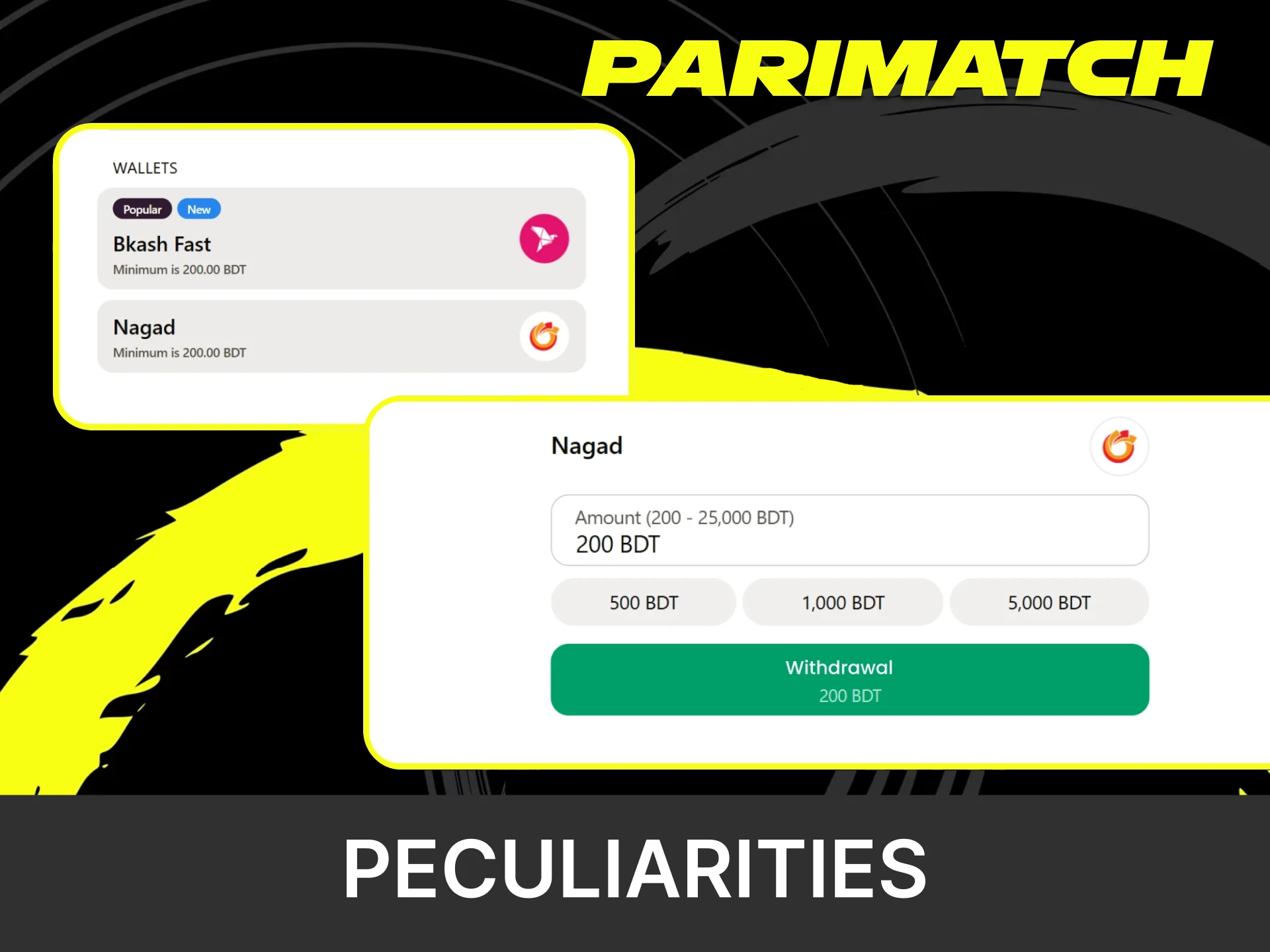 Learn about the features of withdrawing funds from Parimatch.