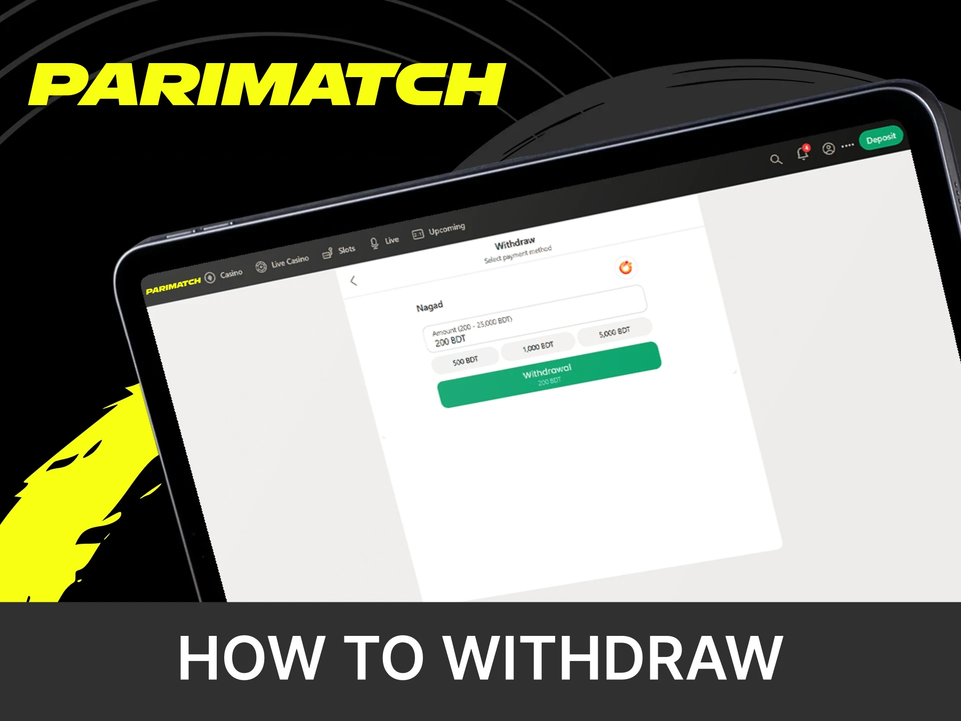 We will tell you how to withdraw funds to Parimatch.