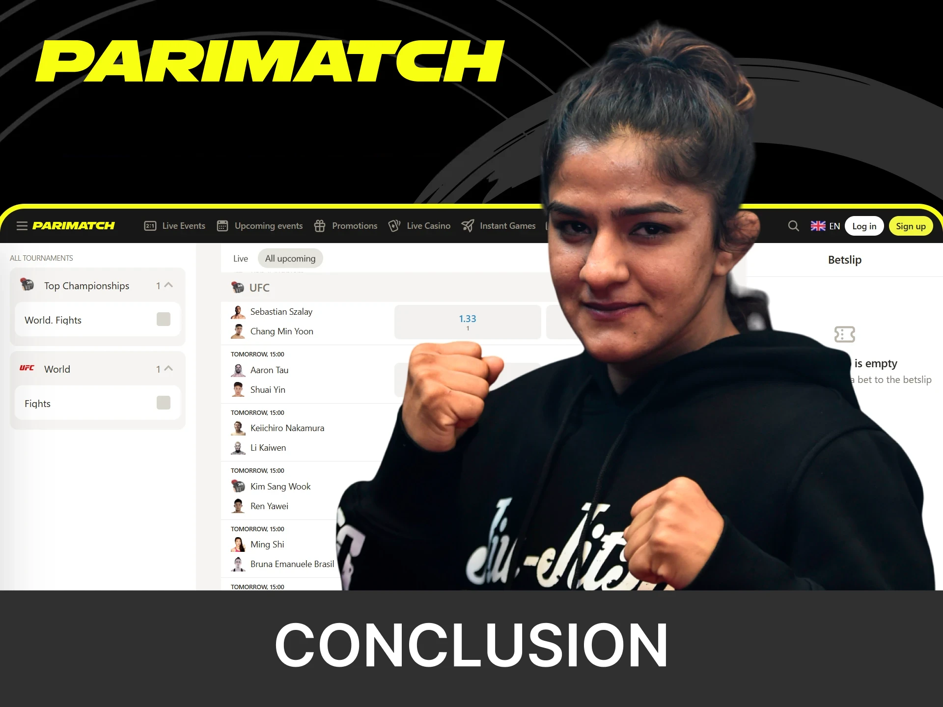 Ritu Phogat is a UFC fighter and a Parimatch partner.