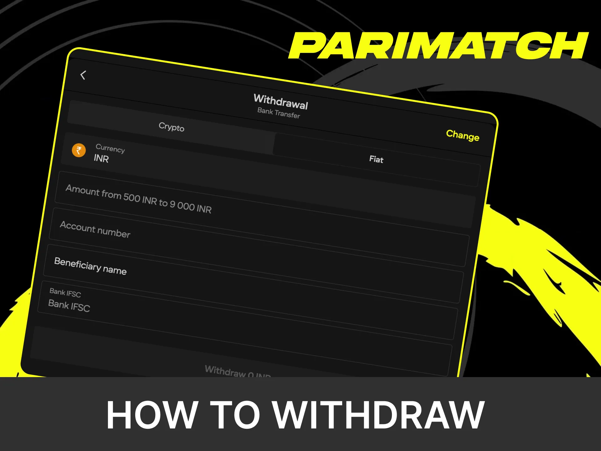 We will tell you how to withdraw funds to Parimatch.